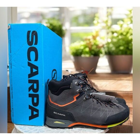 Scarpa Zodiac Plus GTX $349 Hiking Boot NIB Gore-Tex  Mid Shark Orange - Picture 4 of 14
